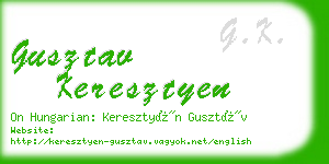 gusztav keresztyen business card
